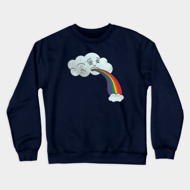 Dizzy Rainbow Crewneck Sweatshirt by Nazonian